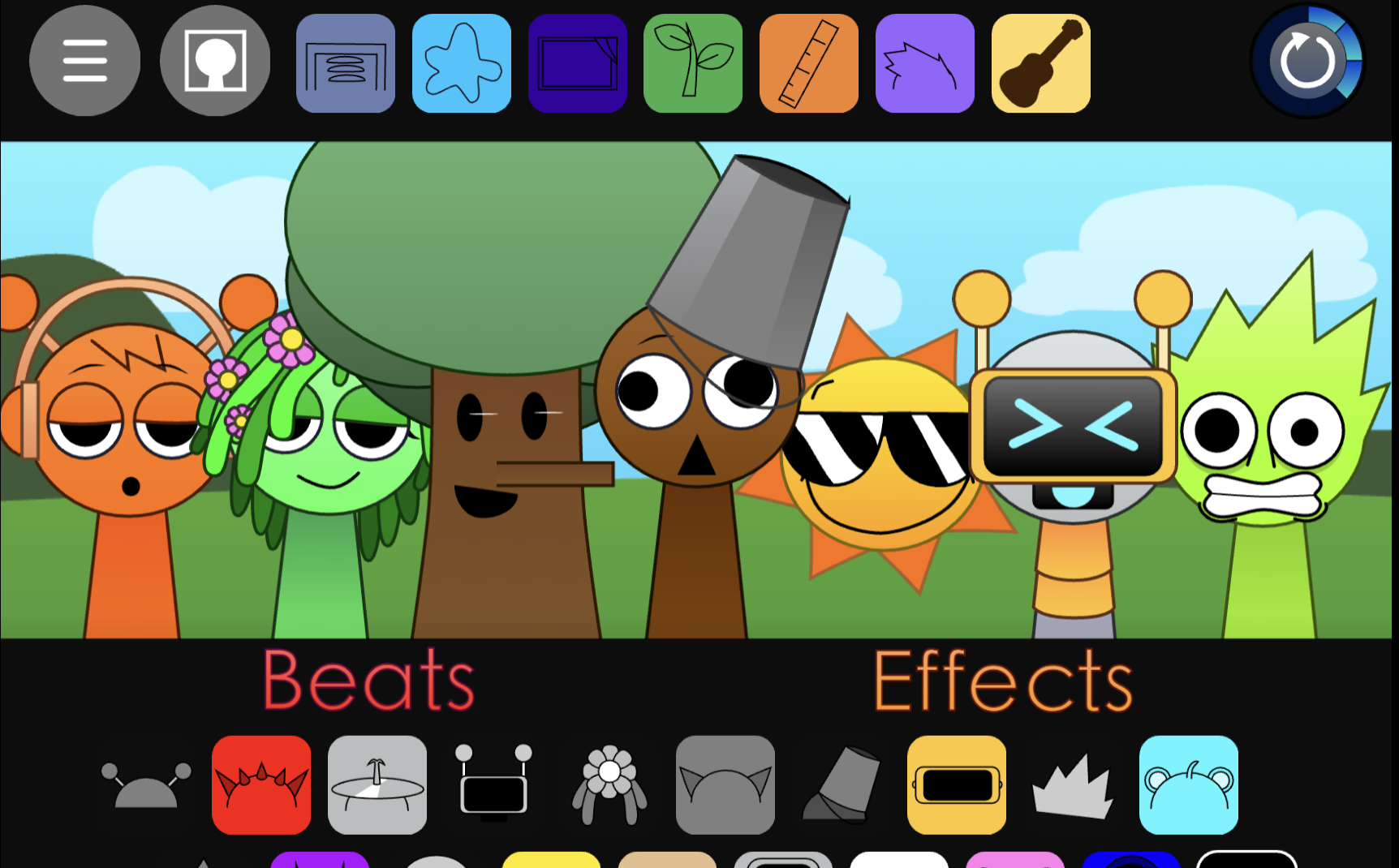 Sprunki Scrunkly - Sprunki Scrunkly is a delightful fan-made mod that adds whimsical elements to the popular Incredibox music creation game